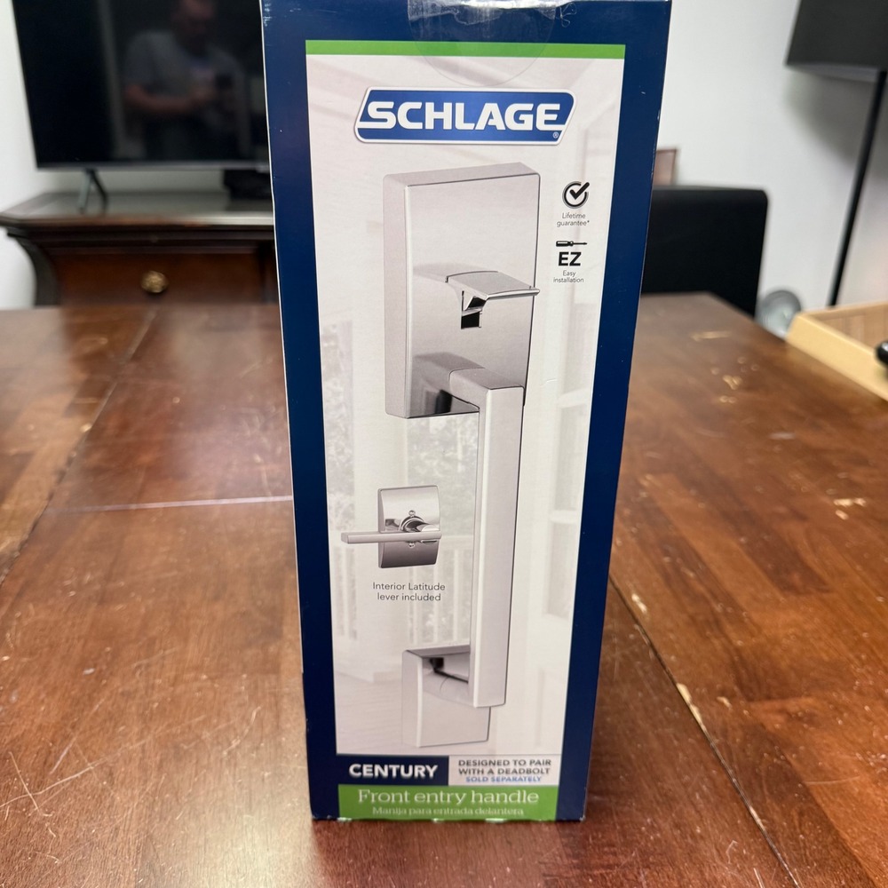 Schlage Front Entry Handle Home Improvement Bright Chrome Century FE285 CEN 625